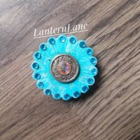 turquoise phone grip with crystals